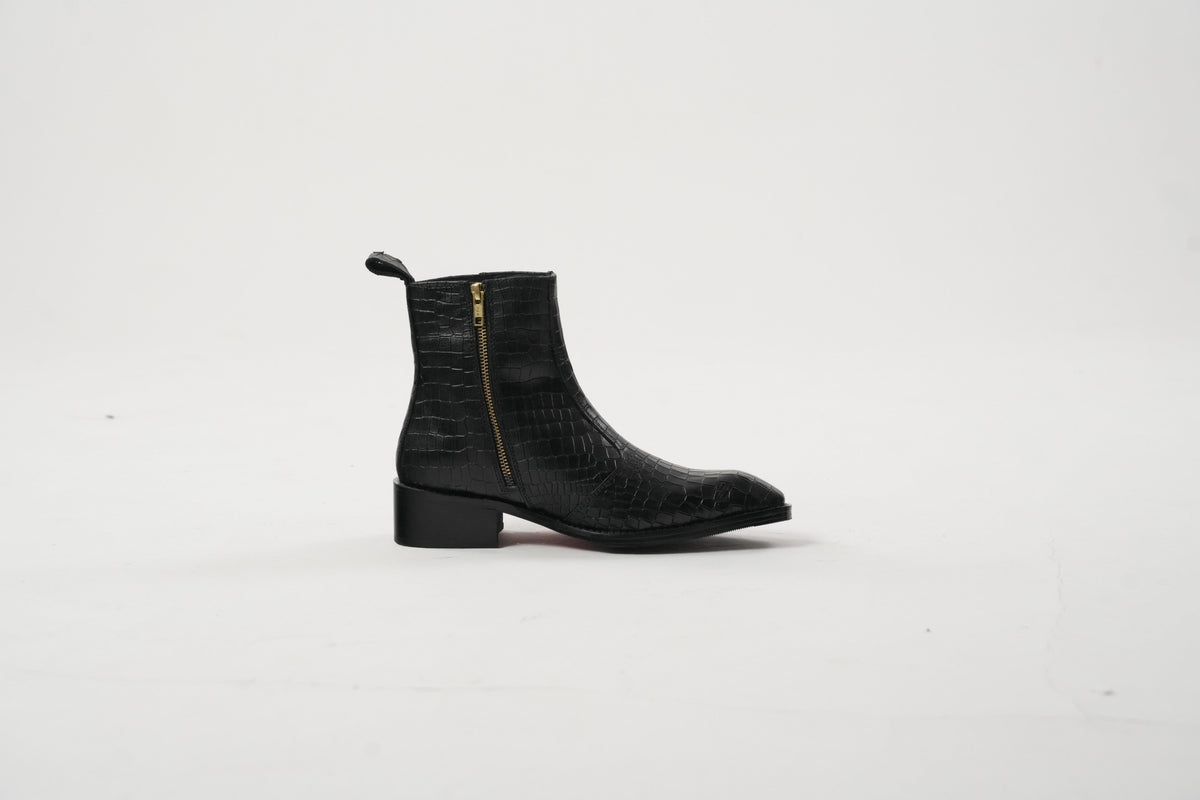 Onyx Caiman Chisel Toe Boots