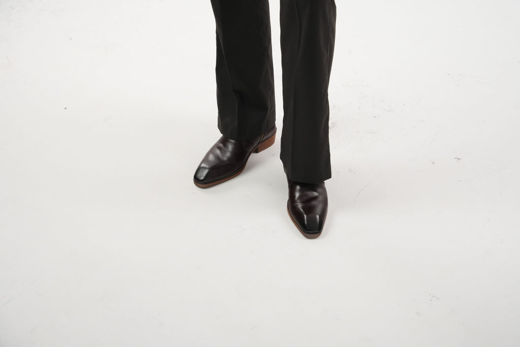Bourbon Calfskin Chisel Toe Boots
