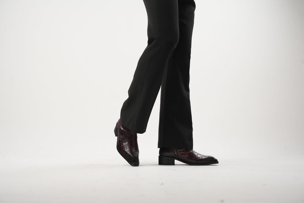 Burgundy Cuvier Chisel Toe Boots