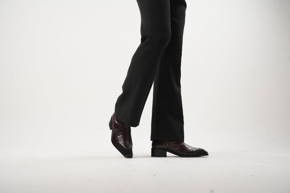 Burgundy Cuvier Chisel Toe Boots