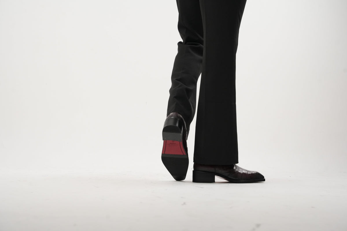 Burgundy Cuvier Chisel Toe Boots